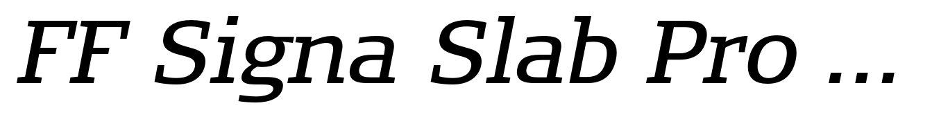 FF Signa Slab Pro Book Italic